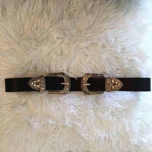 Forever 21 - Gold Double Buckle Western Belt